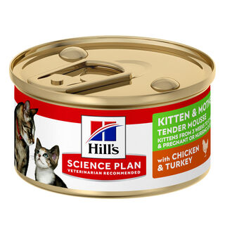 Hill's Science Plan Kitten & Mother Mousse de Frango e Peru lata para gatos